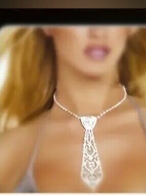 20"+10" Of Extra Chain.Silver Filigree Tie Pendant Necklace - Women's Jewelry